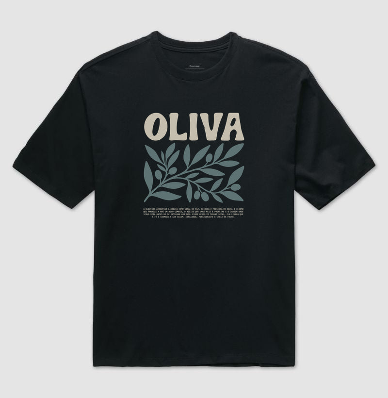 CAMISETA OVERSIZED RAMO DE OLIVEIRA